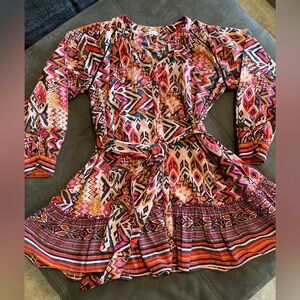 Zara The Angie Dress Long Sleeve w/belt Size Small